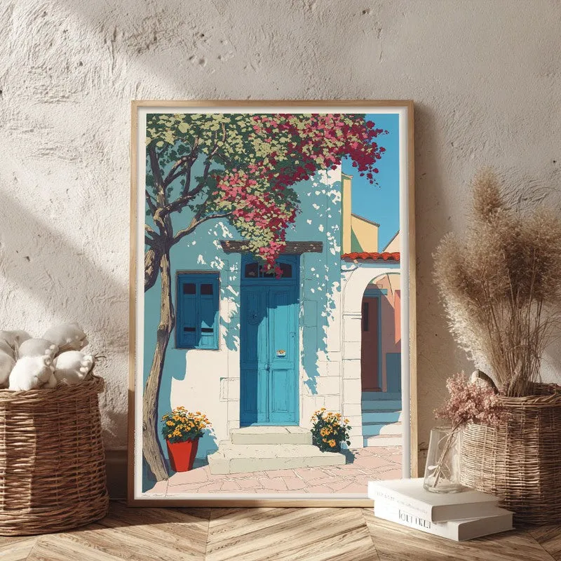 Azurelyn Canvas Wall Painting With Brown Frame media 3