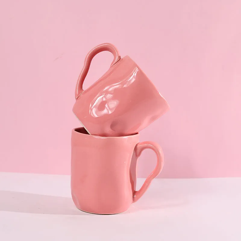 Moreno Ceramic Coffee Mug (320 mL) - Pink - 3