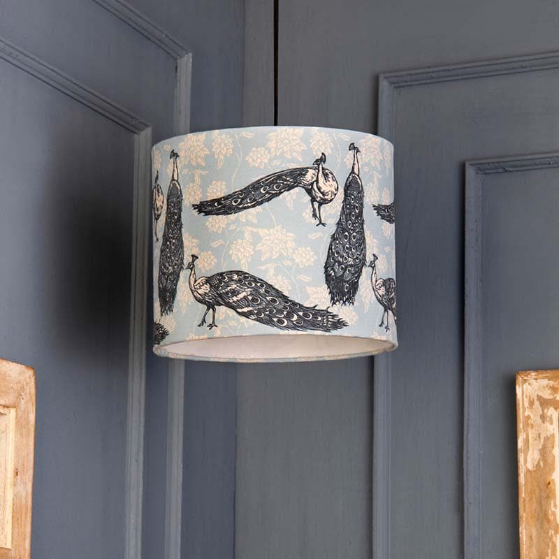 Prancing Peacocks Fabric Ceiling Lamp media 3