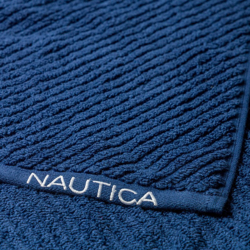 Nautica Dove Cotton Hand & Face Towel (Dark Blue) - Set Of Four media 6