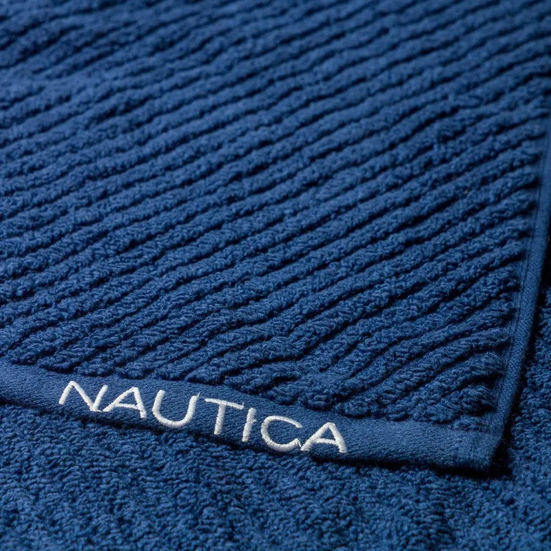 Nautica Dove Cotton Hand & Face Towel (Dark Blue) - Set Of Four media 6