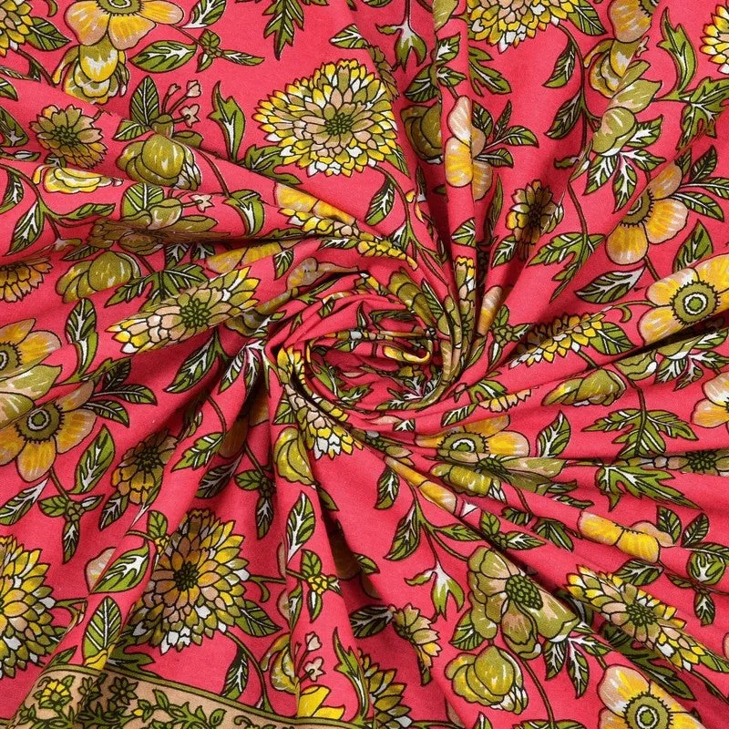 Bloomus Cotton Bedsheet (Red,Pink) - 240 TC media 5