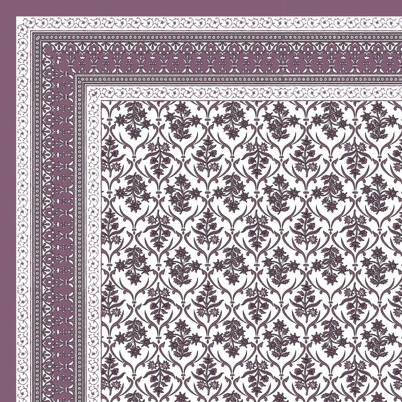 Artio Cotton Bedsheet (Purple,White) - 240 TC media 5