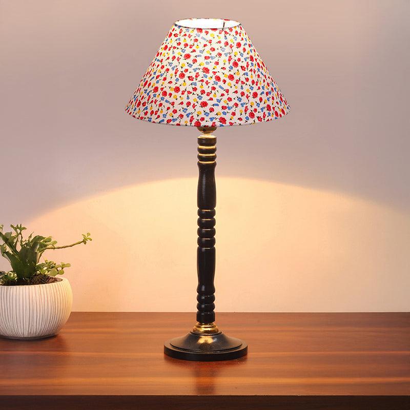 Tiny Fleur Table Lamp With Wooden Base