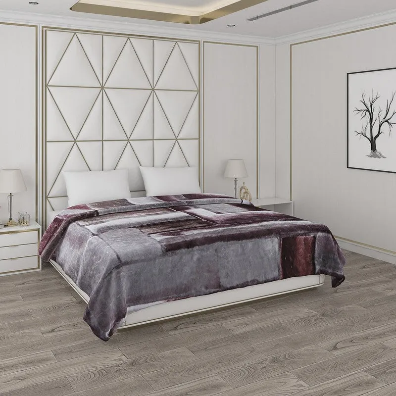 Monte Carlo Rustic Blocks Blanket - 800 GSM media 1