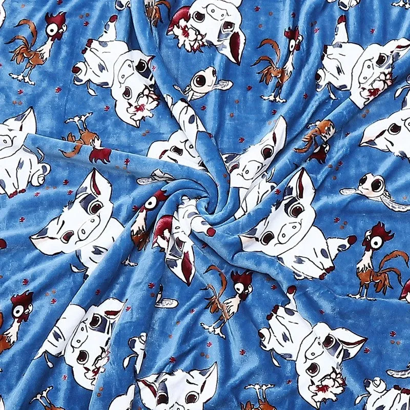 Monte Carlo Whimsical Cow Kids Blanket (Blue) - 300 GSM media 5