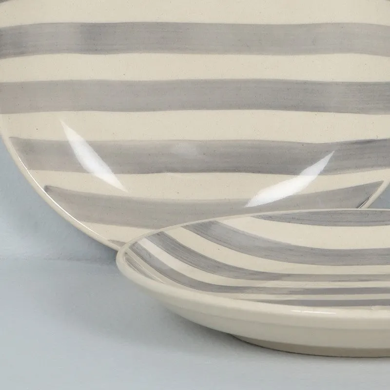 Cuisia Ceramic Quarter Plates (Grey,White) - Set Of Two media 5