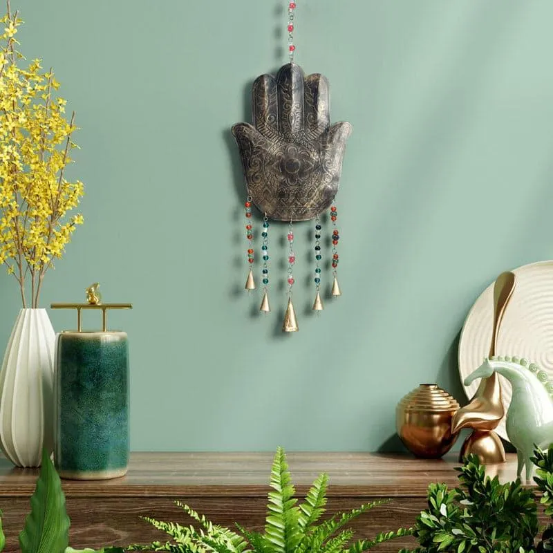 Hamsa Palm Metal Wall Accent media 1
