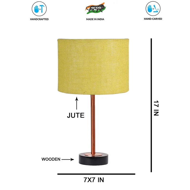 Sienna I Rodin Wooden Table Lamp - Yellow,Copper,Black media 7