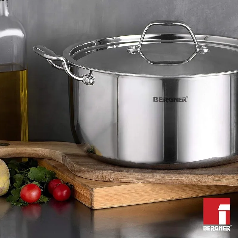 Bergner Argent Triply Casserole With Lid - 4100 ML media 3