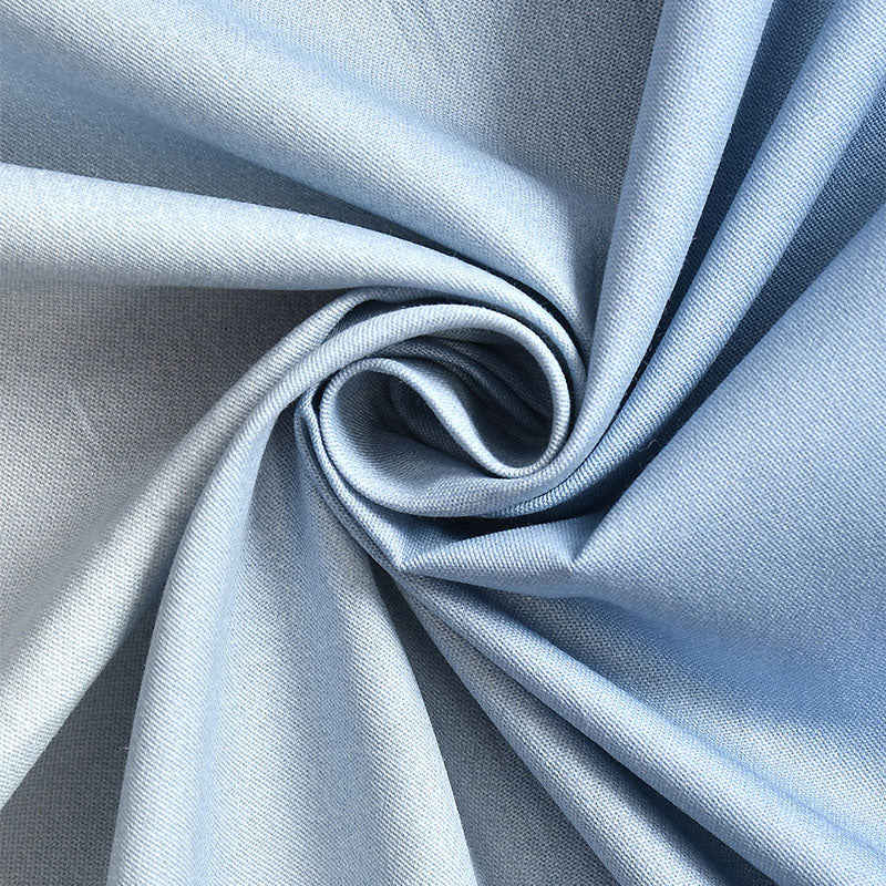 Silas Solid Cotton Bedsheet (Blue) - 210 TC media 3