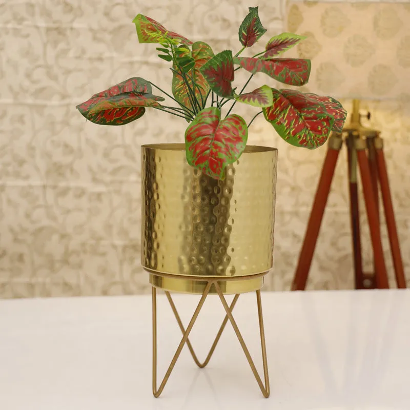 Vida Elle Golden Planter with Stand media 6