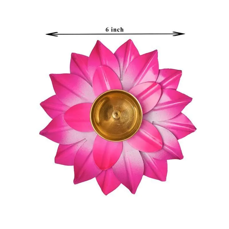Sacred Bloom Diya- Set Of Two media 5