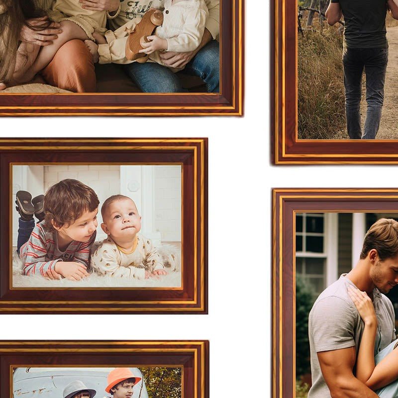 Memories Acrylic Wooden Photo Frames (Brown) - Set Of Seven media 6