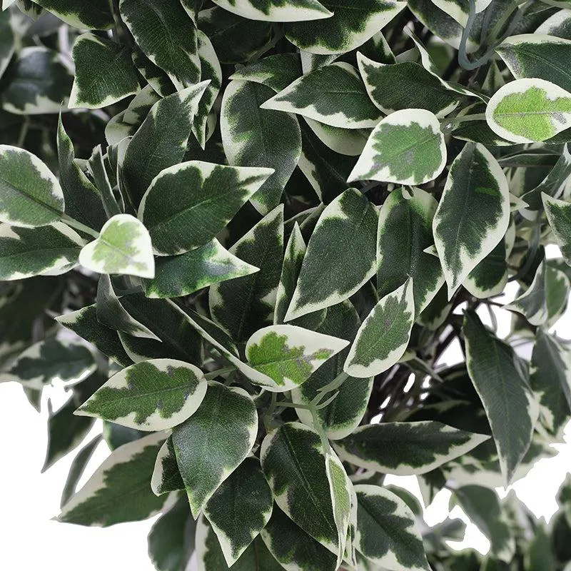 Green Code Artificial Plant With Black Plastic Pot - 5 Feet media 6
