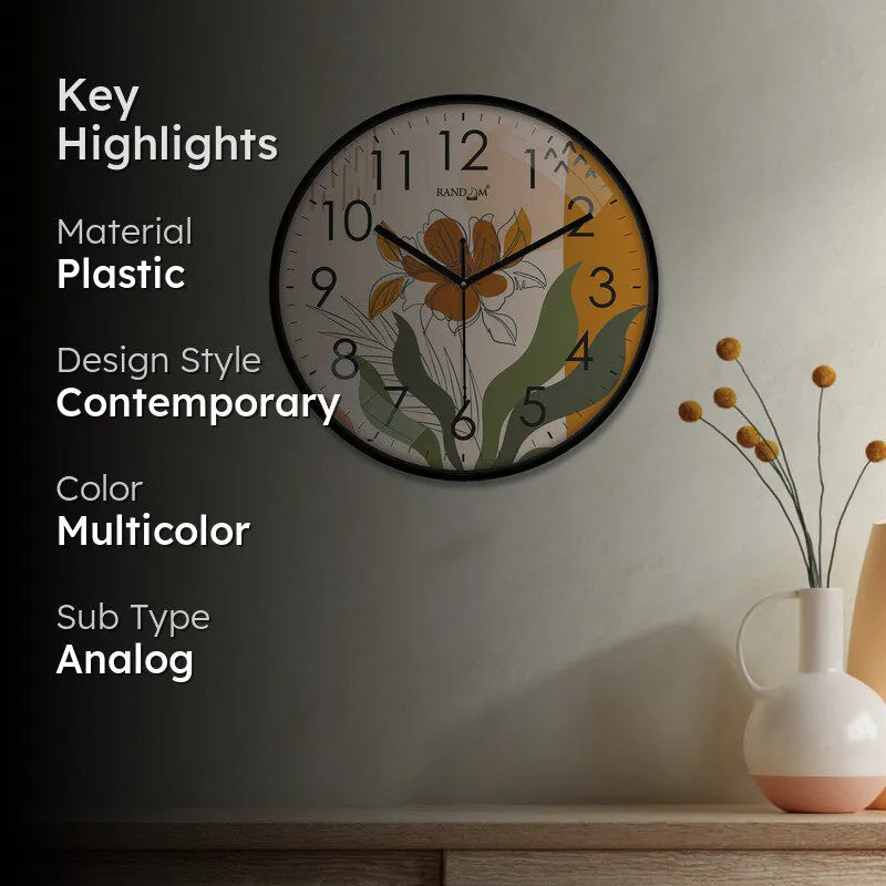 Sunleaf Round Analog Wall Clock - Multicolor media 2