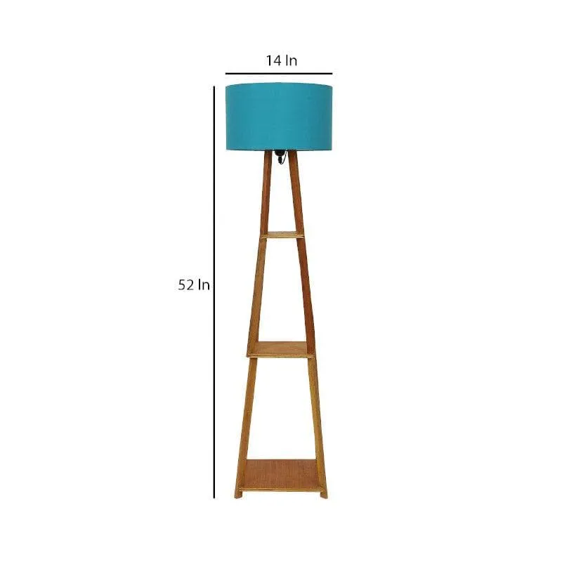 Blace Netima Floor Lamp With Shelf - Teal media 6