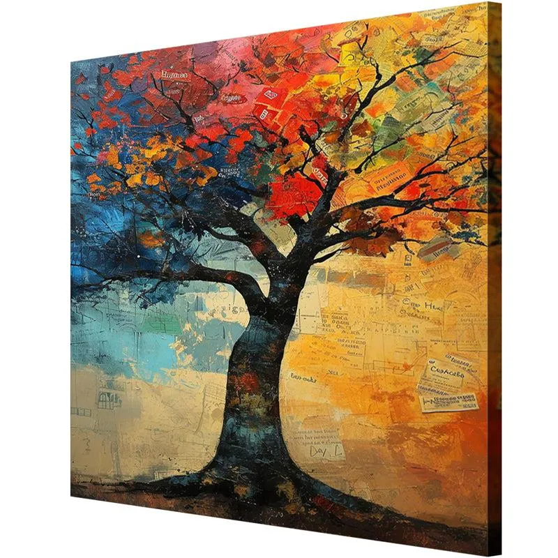 Tree Of Colors Wall Painting media 5