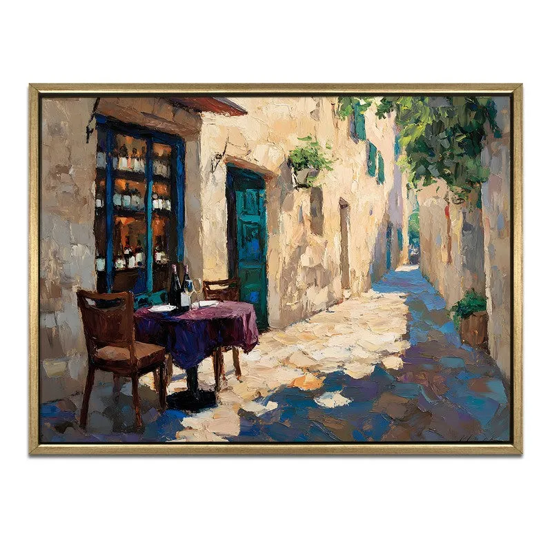 Afternoon Shadow Canvas Wall Painting With Frame media 3