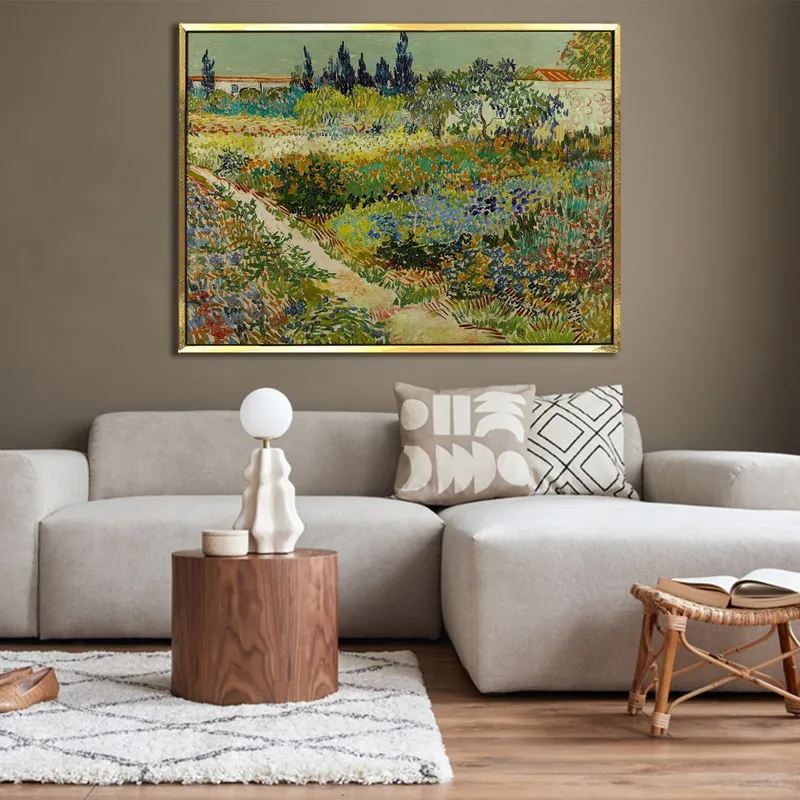 Wildflower Path Canvas Wall Painting With Frame media 4