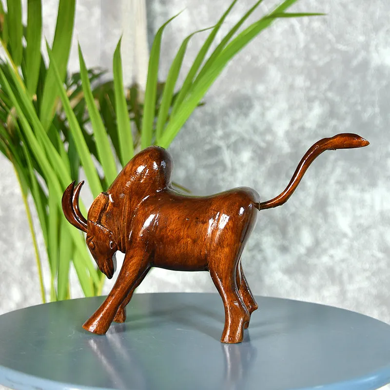 Timber Bull Wood Showpiece media 5