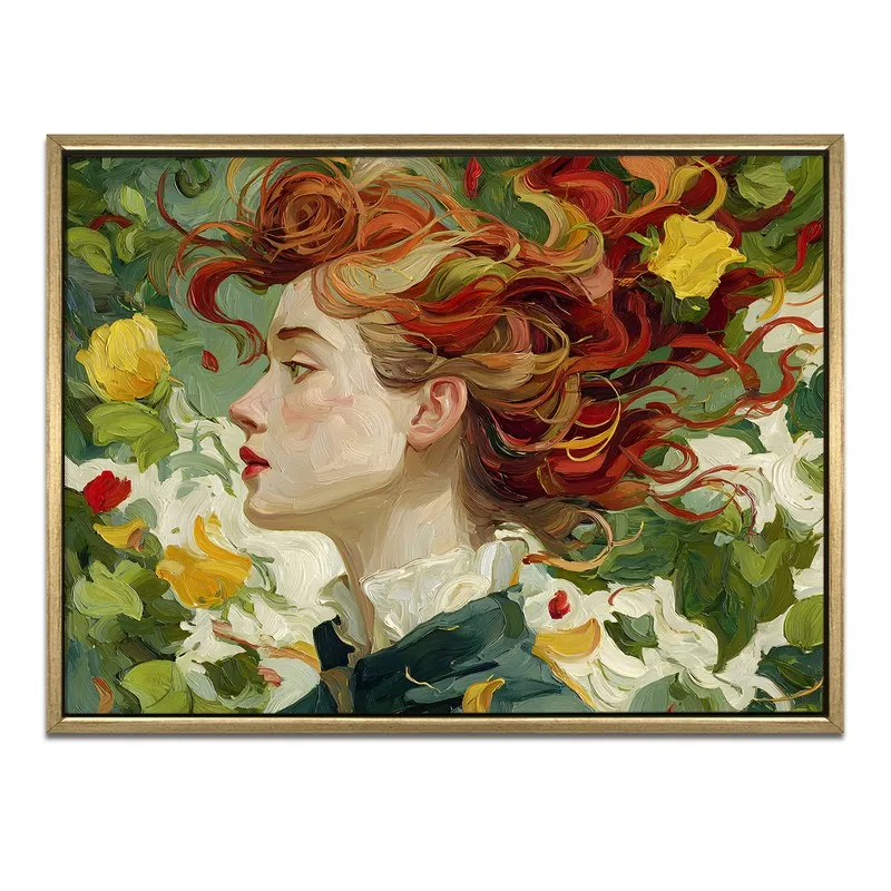 Verdant Harmony Canvas Wall Painting With Frame media 3