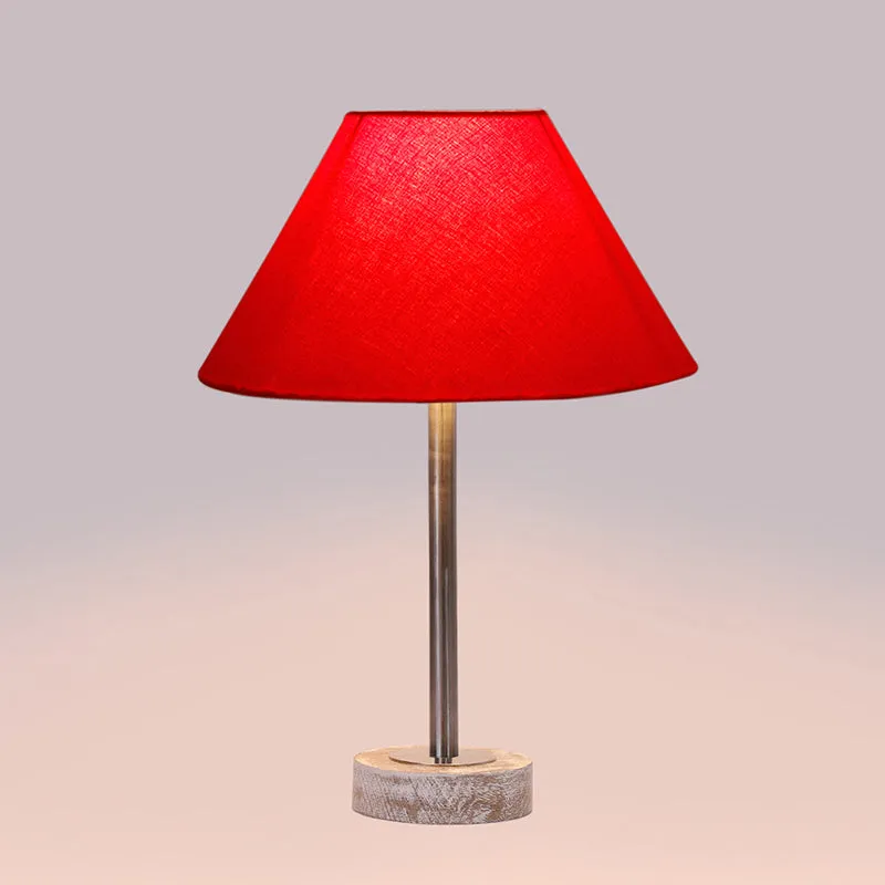 Cotin II Rodin Wooden Table Lamp - Red,Silver,White media 5