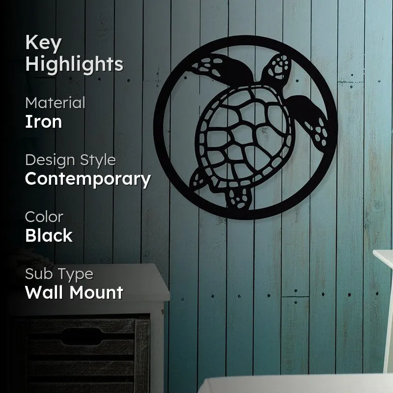 Turtle Black Iron Wall Accent media 2