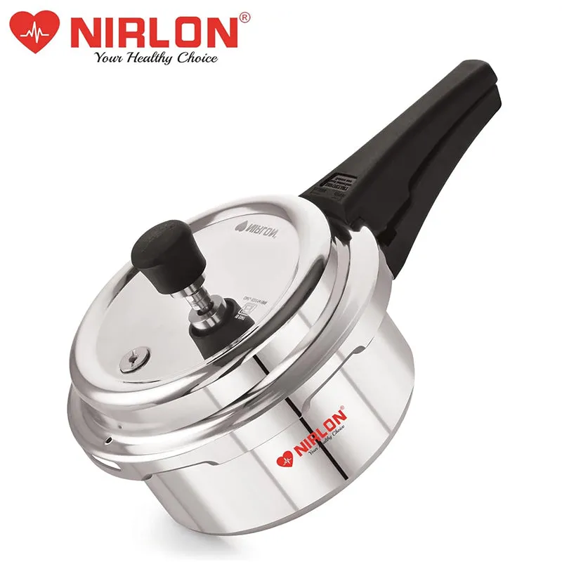 Nirlon Steel Pressure Cooker - 2000 mL/ 9 Inches media 1