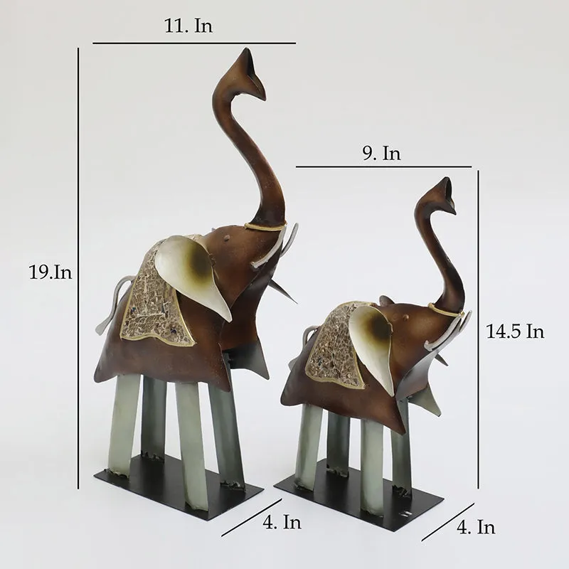 Twin Titans Metal Showpiece - Set Of Two media 5