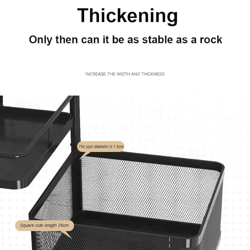 Tidy Mate 5-Tier Corner Storage Rack with Wheels - Black Mild Steel media 7