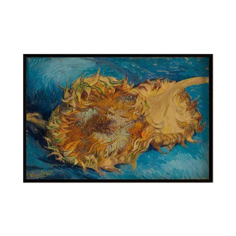 Two Cut Sunflowers By Vincent Van Gogh - Black Frame media 6