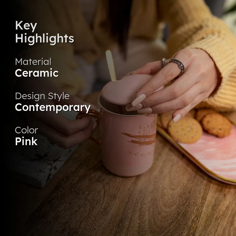 Alessi Ceramic Coffee Mug (250 mL/Pink) - Two Piece Set media 2