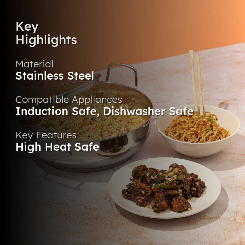 Vinod Chefs Delight Kadhai With Lid - 3700 mL media 2