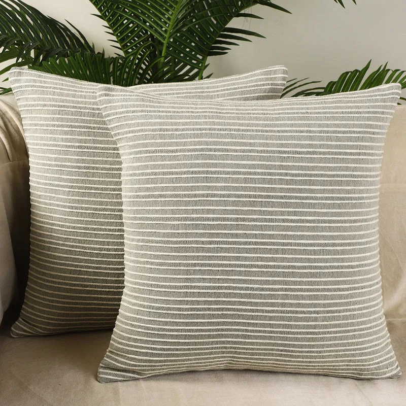 Thread Lines Woven Cushion Cover - Set Of Two media 2