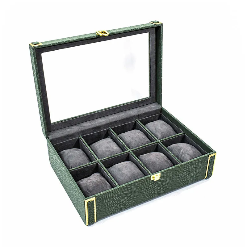 Tisquo II Faux Leather Watch Organizer - Olive Green media 6