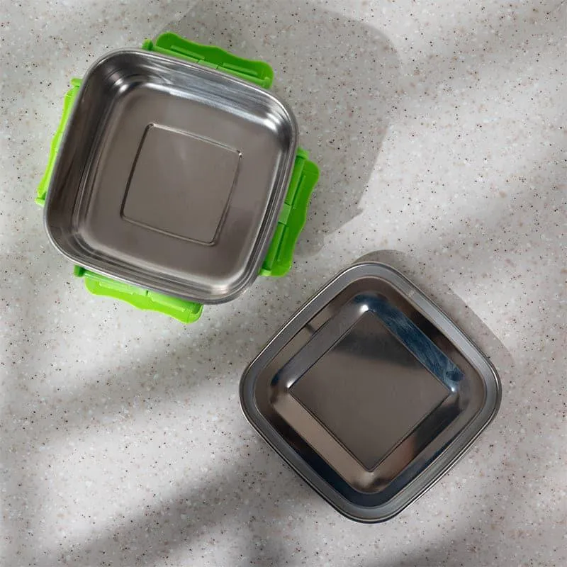 Hotserve Stainless Steel Lunch Box (Green) - 400 mL media 6