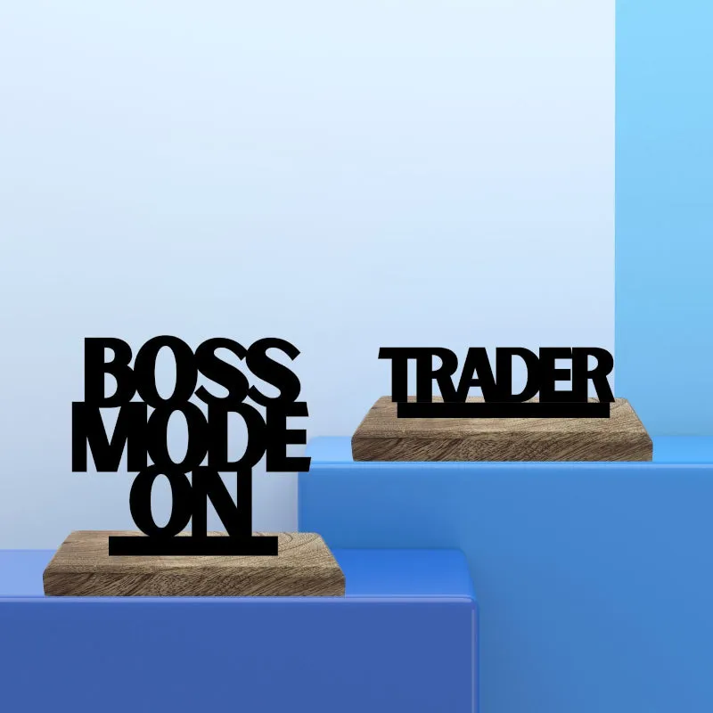 Trader's Triumph Typography Showpiece - Set Of Two media 1