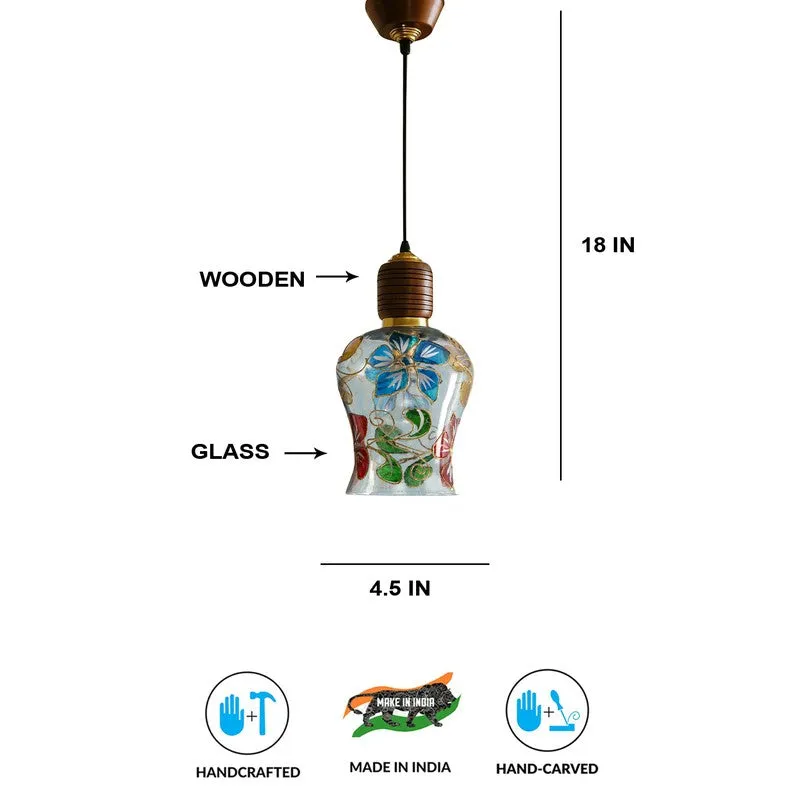 Mosaic Stroke Pendant Wooden Ceiling Lamp media 5