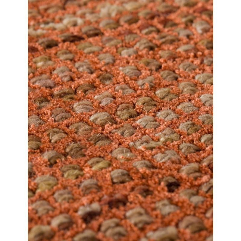 Thread Tale Hand Woven Wool Rug - Orange & Brown media 7