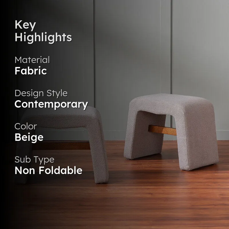Hearth Fabric Stools (Beige) - Set of Two media 2