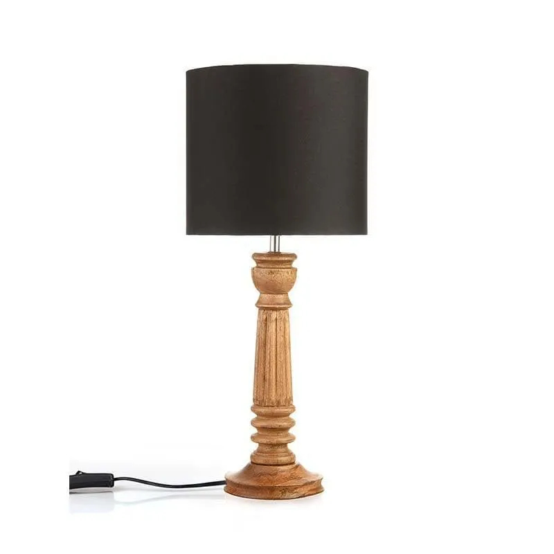 Laze N Lounge Fabric Table Lamp - Black,Brown media 4