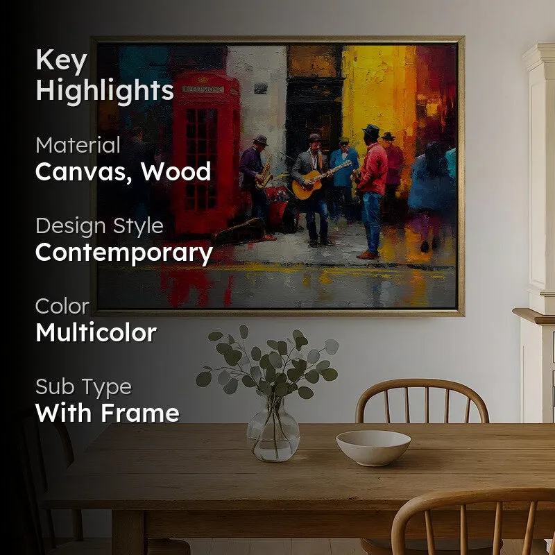 Streetlight Band Canvas Wall Painting With Frame media 2