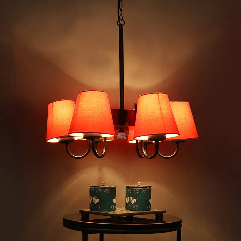 Viya Conical Ceiling Lamp - Orange media 1
