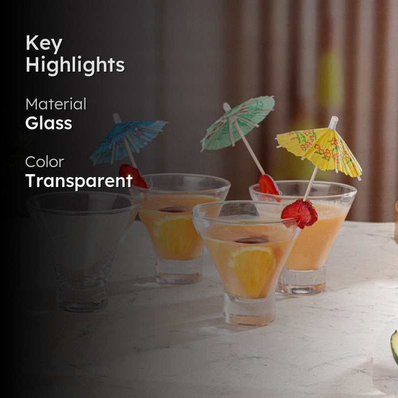 Lunara Cocktail Glass(180 mL) - Set Of Four media 2