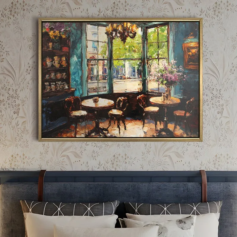 Vintage Parlor Canvas Wall Painting With Frame media 5