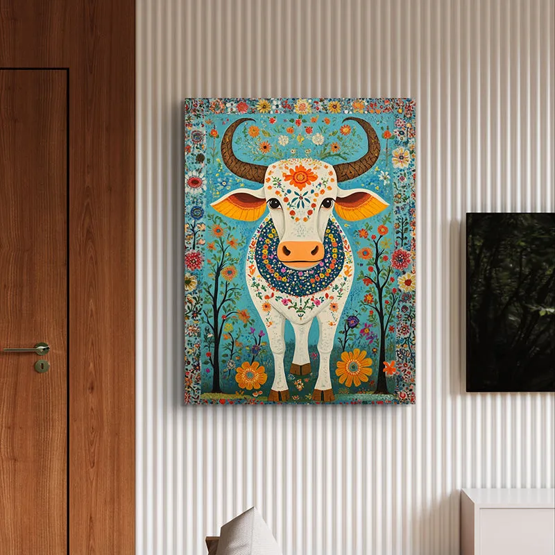 Vrishabha Trance Wall Painting media 4