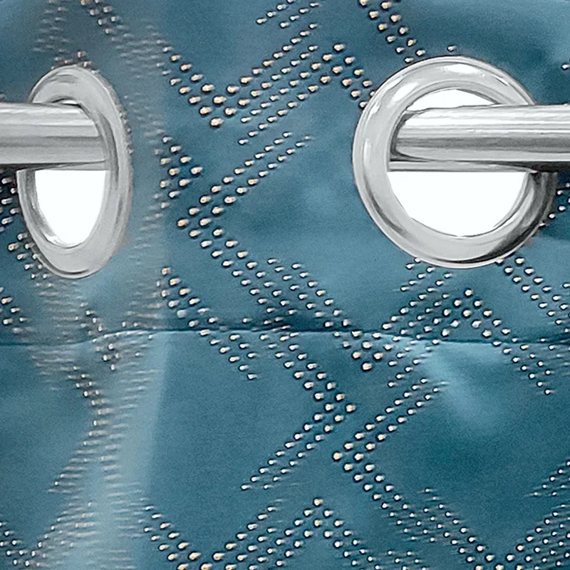Acelynn Polyester Blackout Curtain - Blue media 4