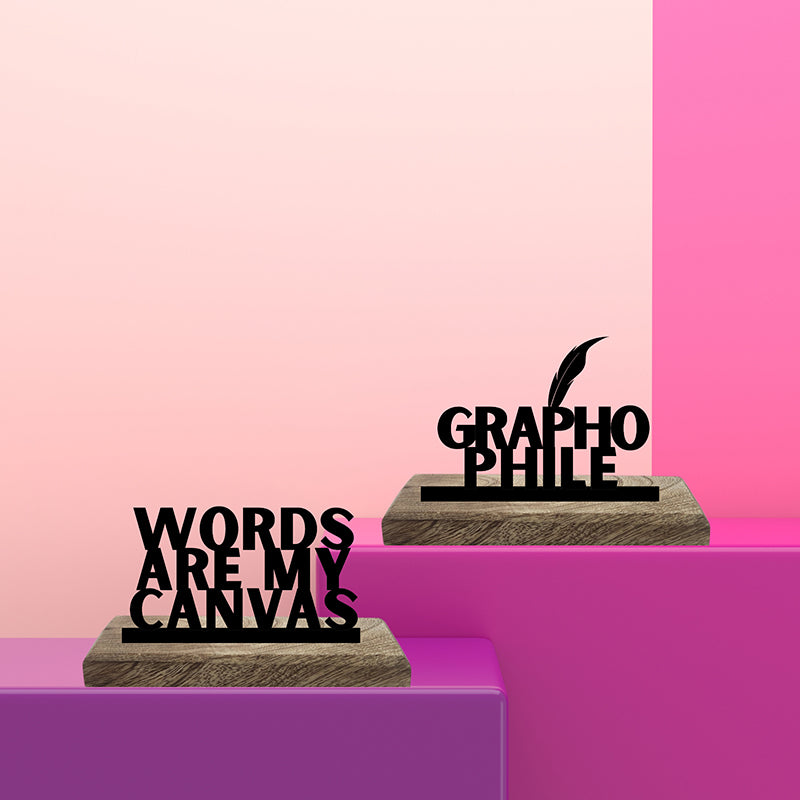 Graphophile Showpiece - Set Of Two