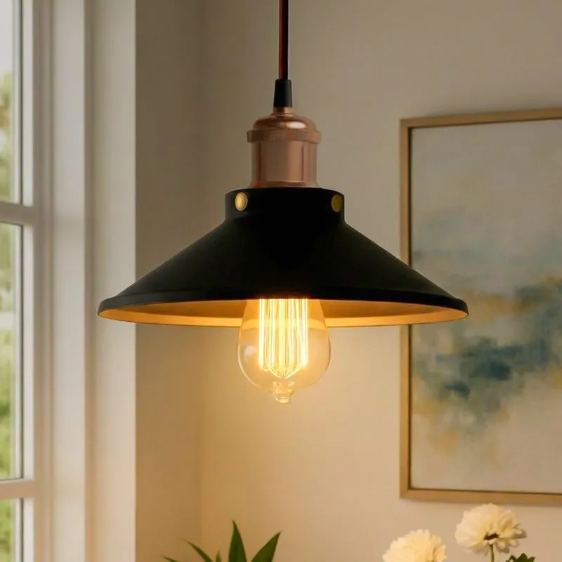 Iris Metal Ceiling Lamp - Black/Bronze media 1